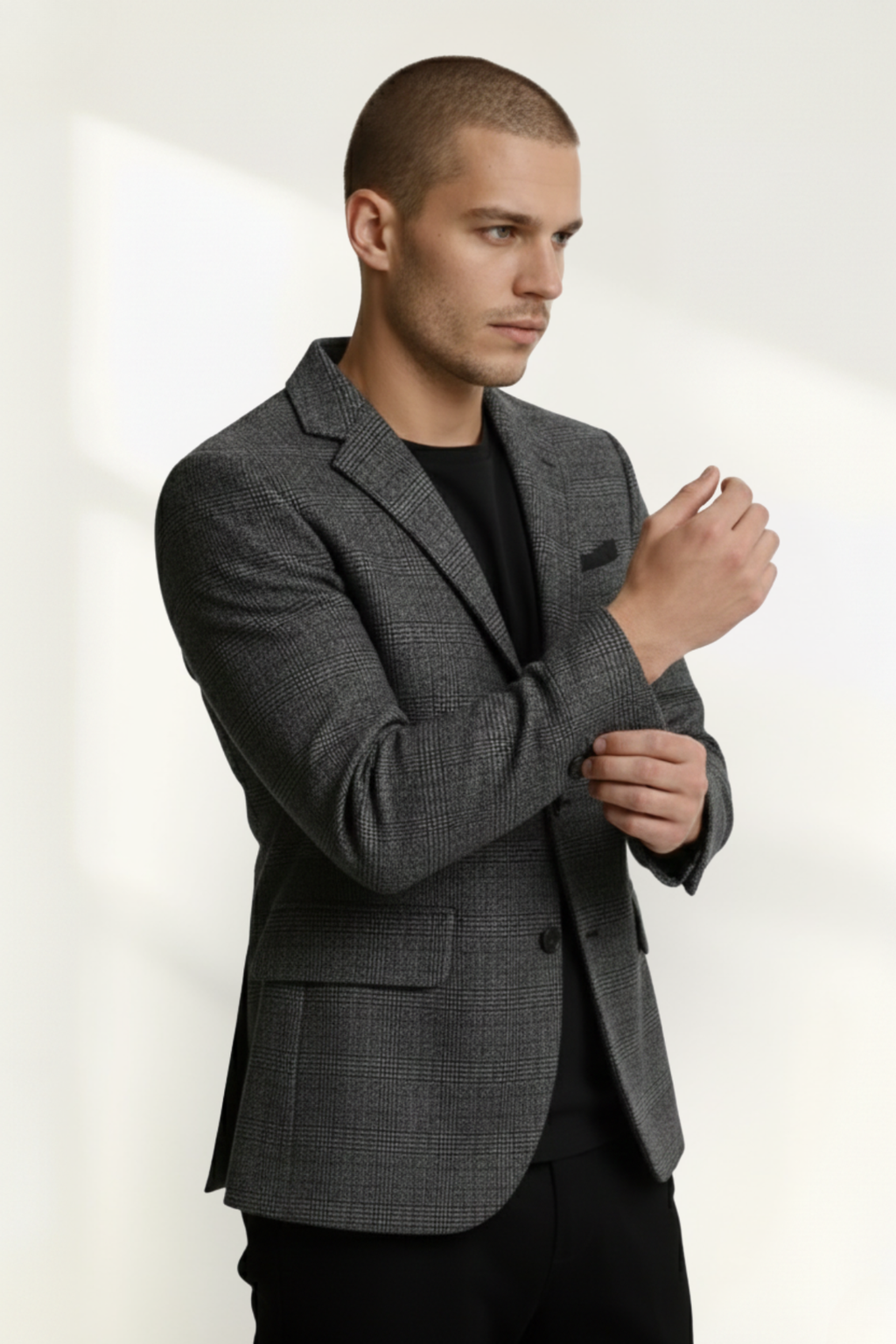 Men’s Check Blazer Jacket