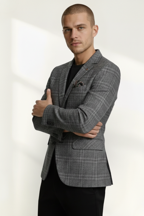 Men’s Plaid Blazer Jacket