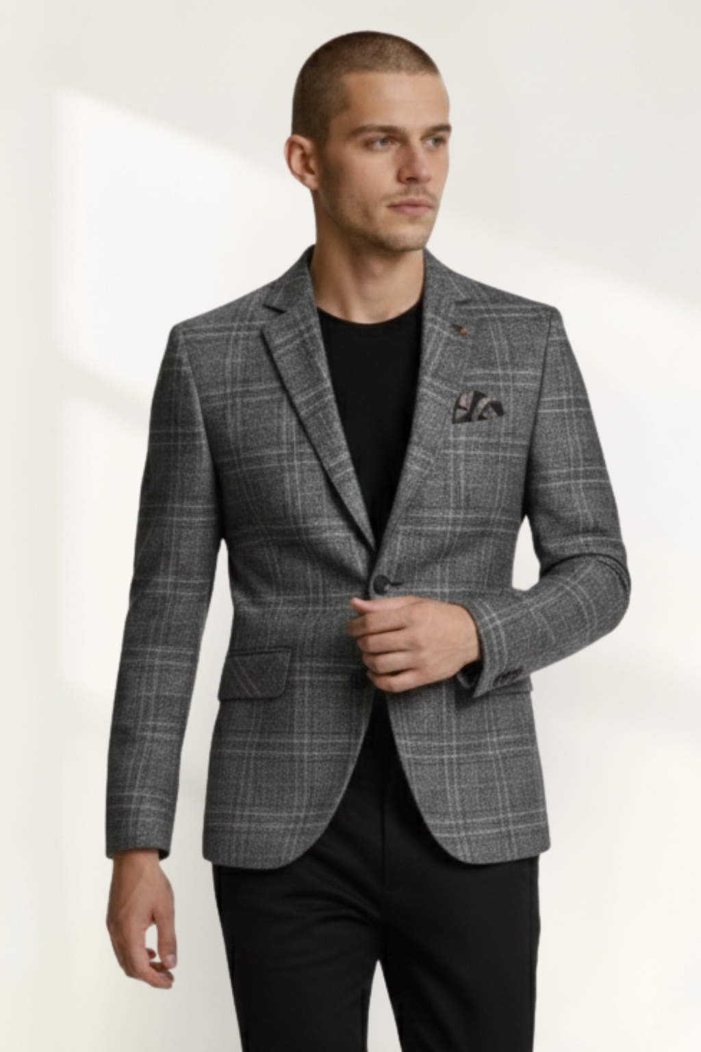 Men’s Plaid Blazer Jacket