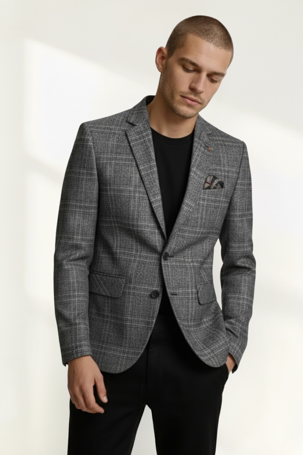 Men’s Plaid Blazer Jacket